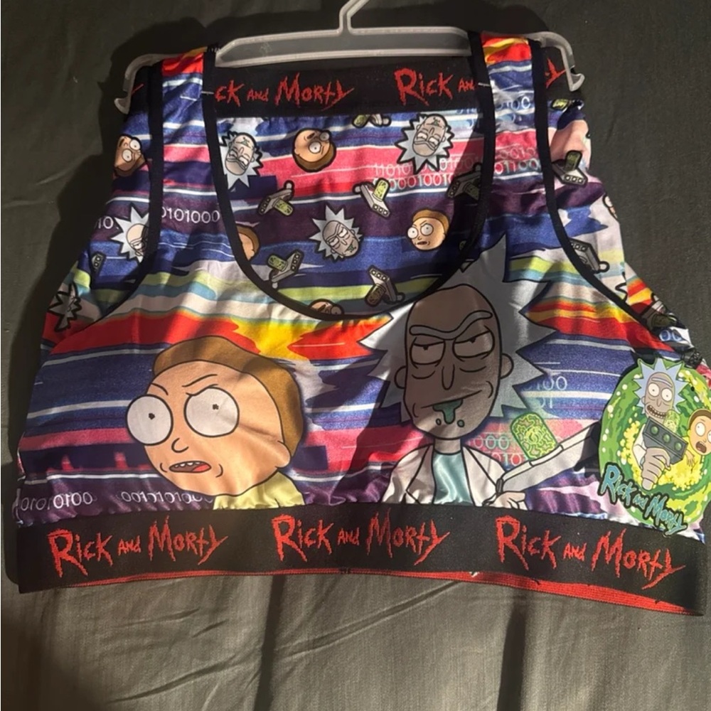 RICK AND MORTY Sports Bra & Boyshorts Set + Bonus Gift